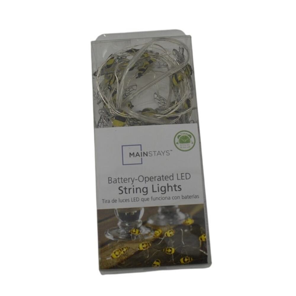 Mainstays Honey Bee Yellow String Light Battery Operated